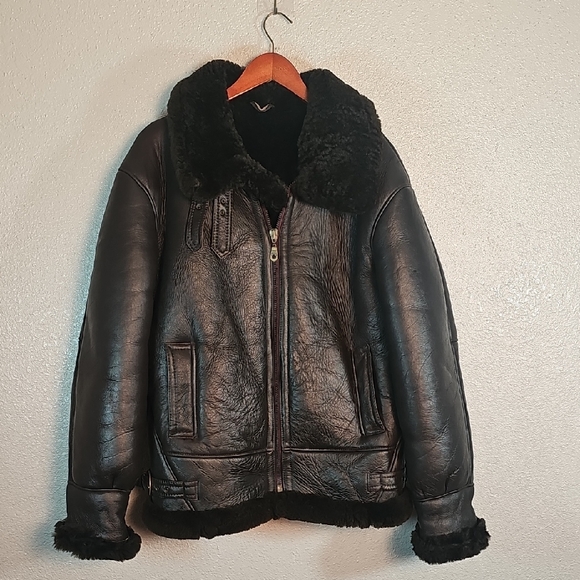 Vinatge Milano Sheepskin Flight Jacket.